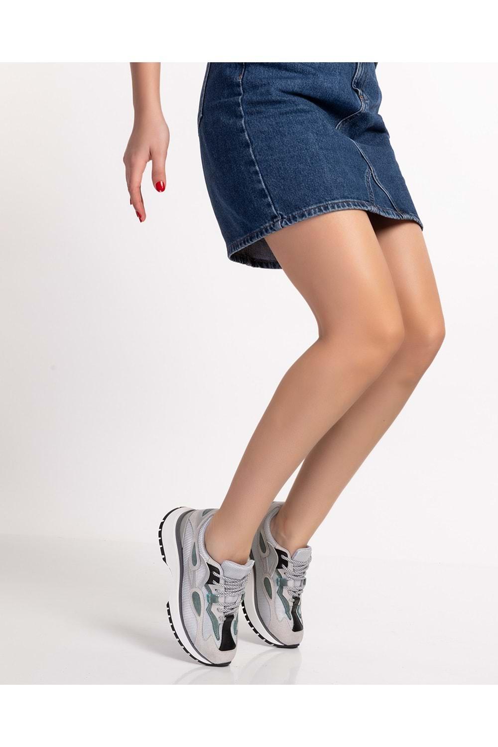 Gondol Sneakers Renkli Günlük Spor Ayakkabı mrs.6633 - Gri - 35
