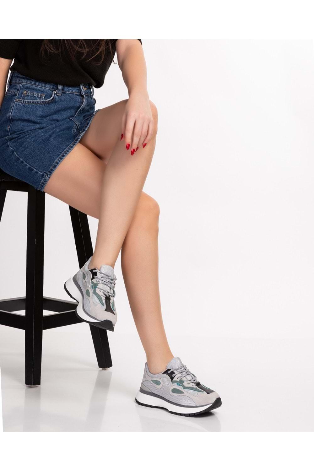 Gondol Sneakers Renkli Günlük Spor Ayakkabı mrs.6633 - Gri - 35