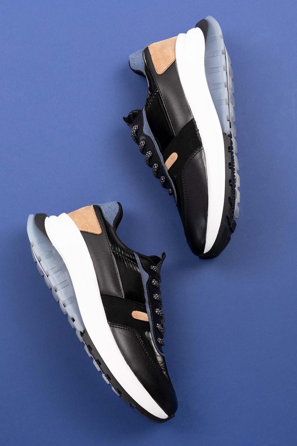 Gondol Sneakers Renkli Günlük Spor Ayakkabı mrs.59119 - Siyah - 38