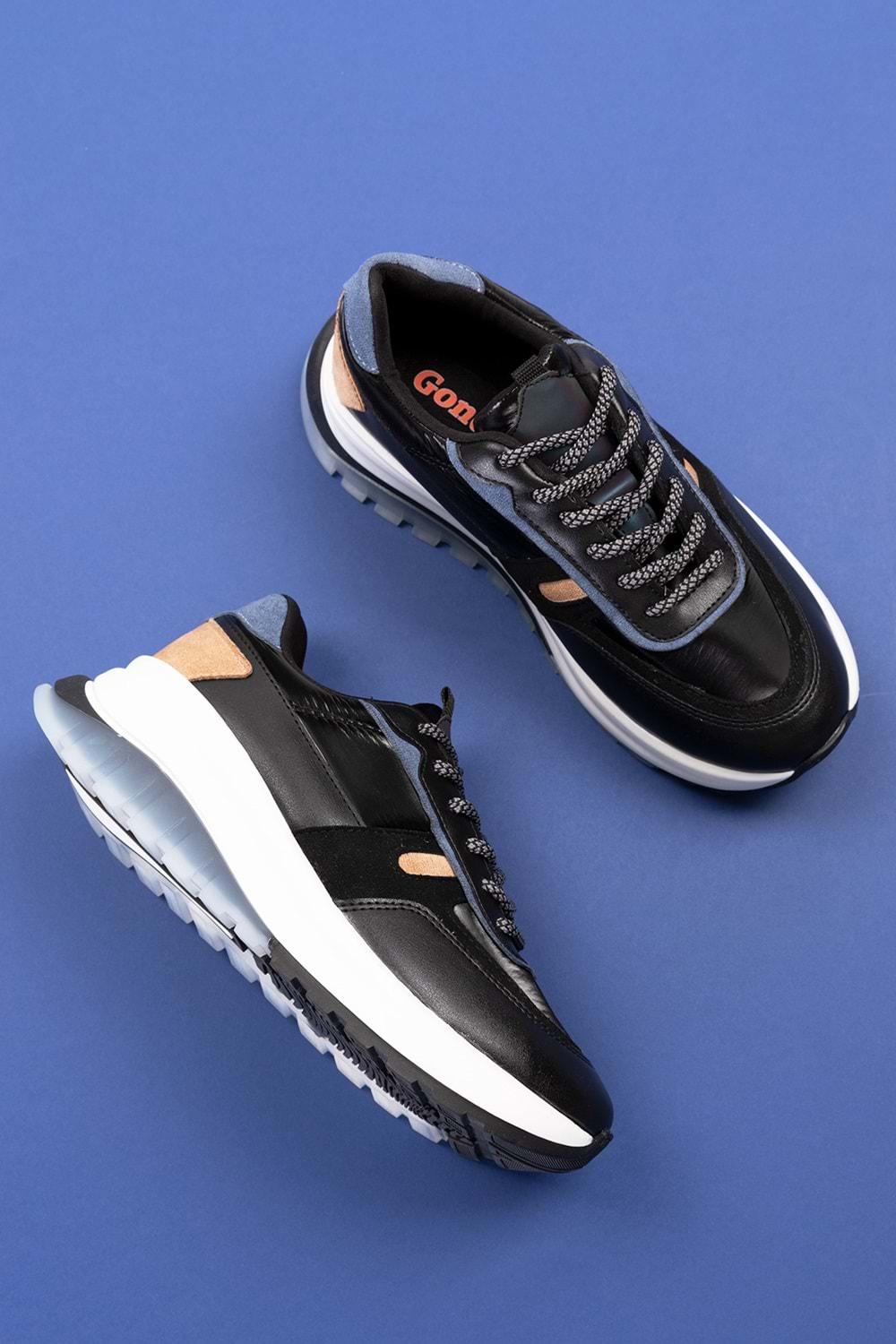 Gondol Sneakers Renkli Günlük Spor Ayakkabı mrs.59119 - Siyah - 38