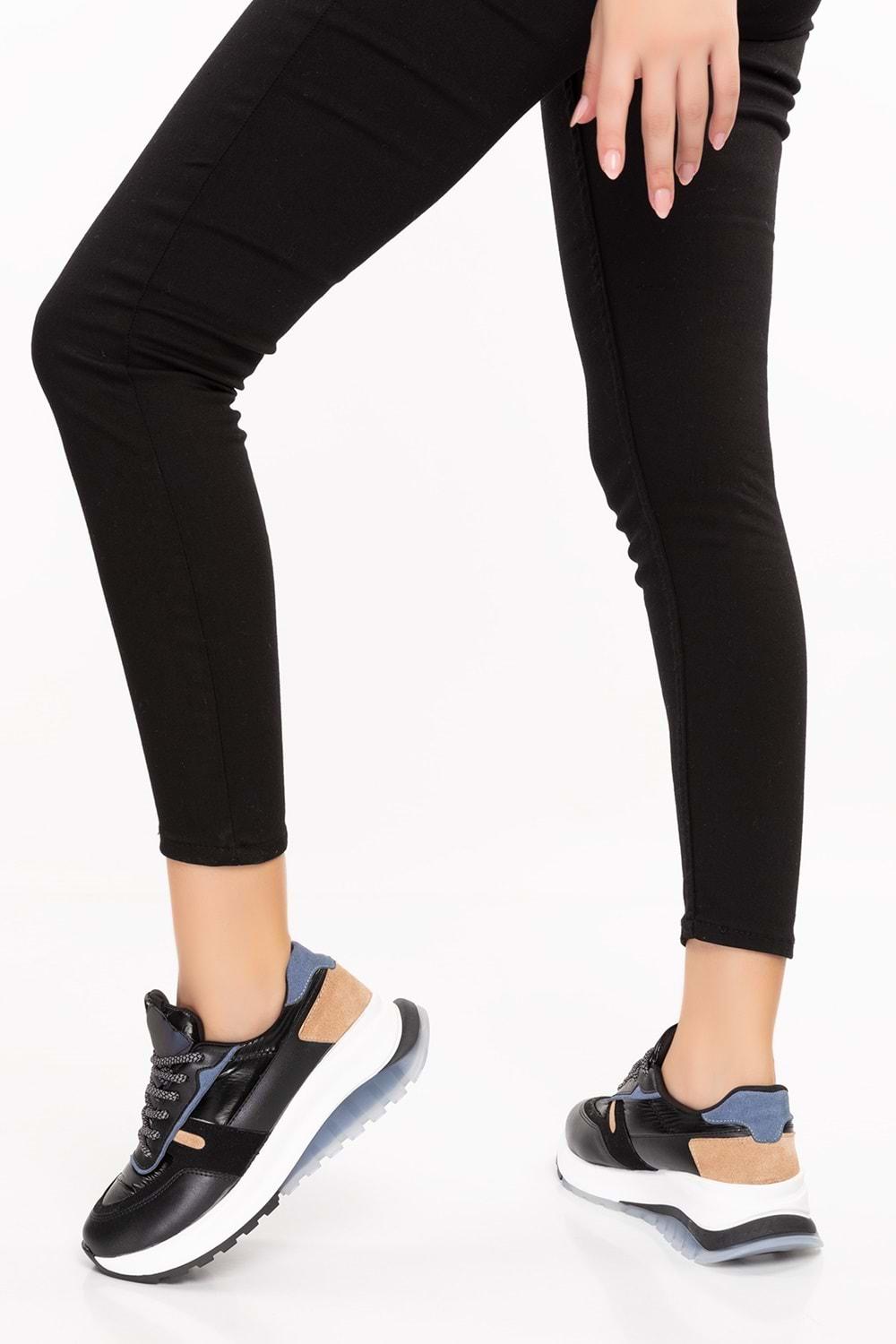 Gondol Sneakers Renkli Günlük Spor Ayakkabı mrs.59119 - Siyah - 38