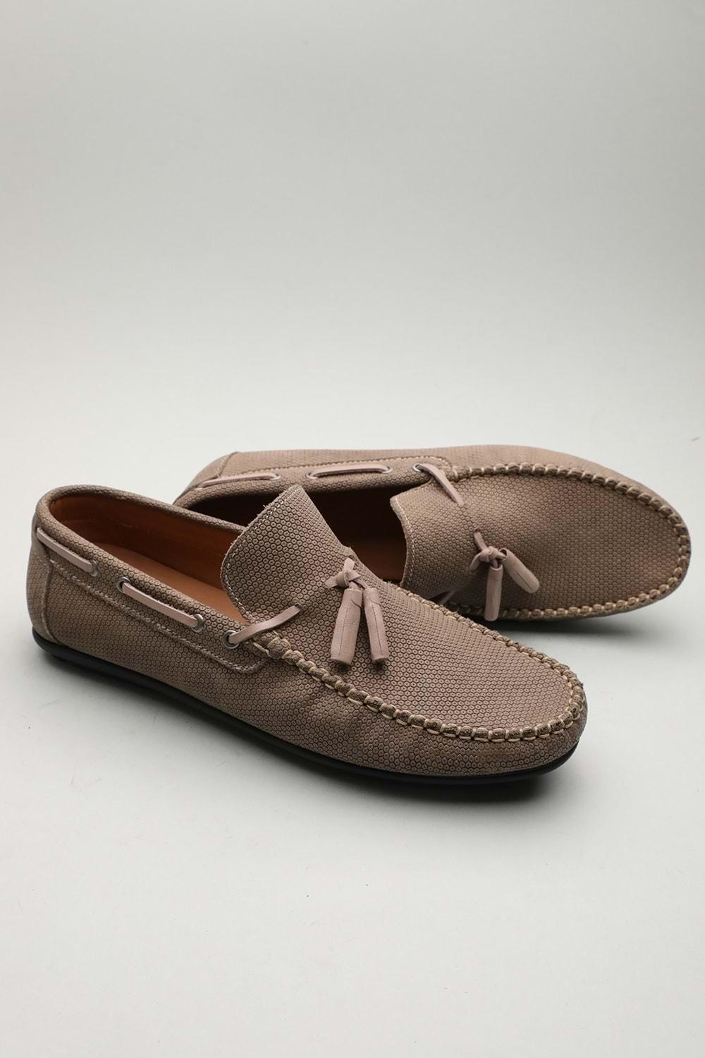 Gondol Erkek Hakiki Deri Klasik Loafer Vizon 41 ttx.601138