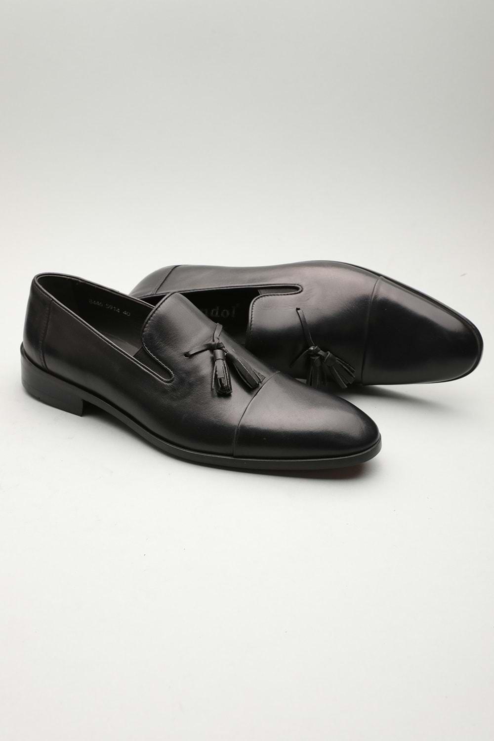 Gondol Erkek Hakiki Deri Klasik Loafer Siyah 42 ttx.601141