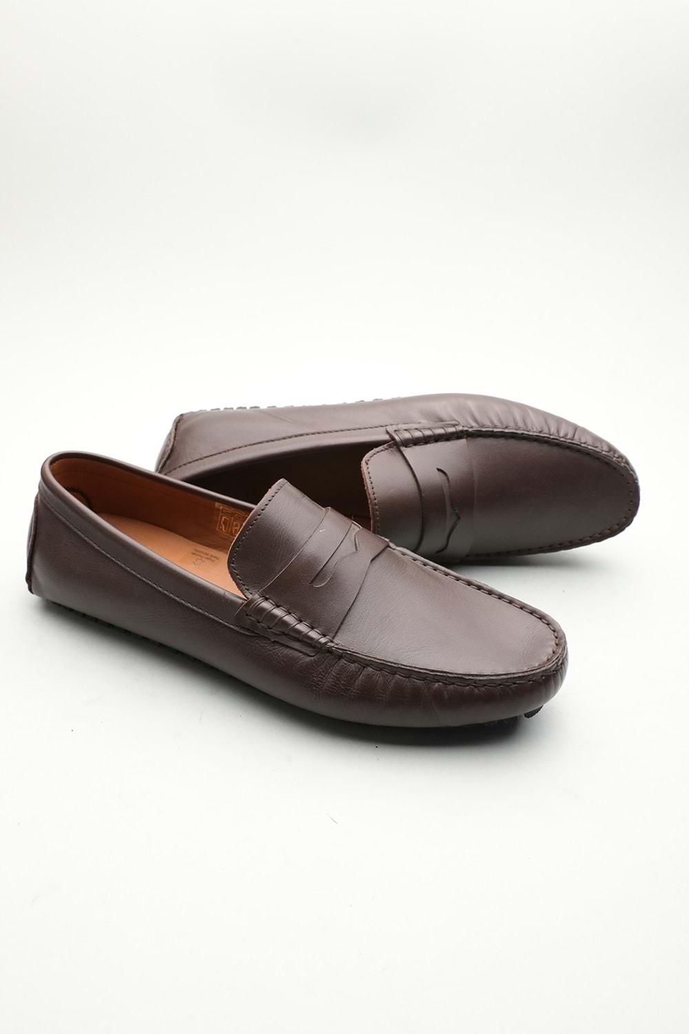Gondol Erkek Hakiki Deri Klasik Loafer Kahverengi 41 ttx.601172