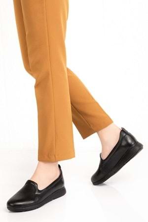 Gondol Kadın Hakiki Deri Klasik Günlük Ayakkabı vdt.910 - Siyah - 36