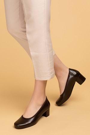 Gondol Kadın Hakiki Deri Rahat Günlük Topuklu Ayakkabı şhn.280 - Kahverengi - 37