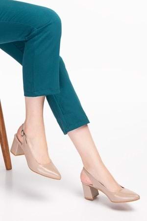 Gondol Kadın Hakiki Deri Klasik Topuklu Ayakkabı şhn.0034 - Vizon - 36