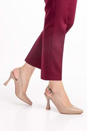 Gondol Kadın Hakiki Deri Stiletto Ayakkabı şhn.824 - Vizon - 35