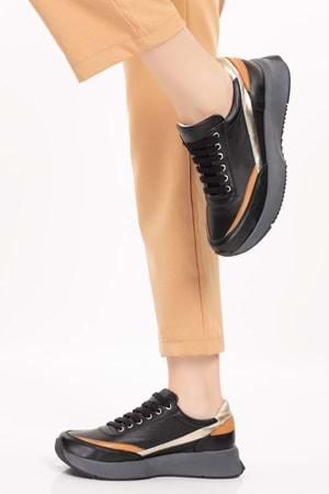 Gondol Içi Dışı Hakiki Deri Anatomik Taban Spor Ayakkabı gndl.562 - Siyah - 36