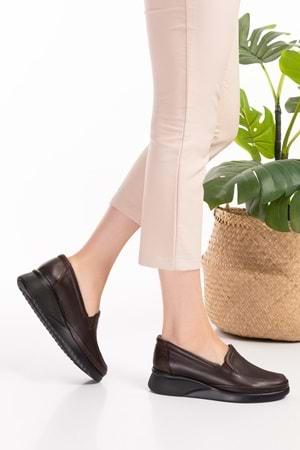 Gondol Hakiki Deri Ortopedik Taban Klasik Ayakkabı ndr.3601 - Kahverengi - 36