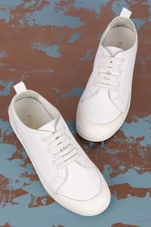 Gondol Içi Dışı Hakiki Deri Günlük Casual Ayakkabı Gndl.20600 - Beyaz - 36