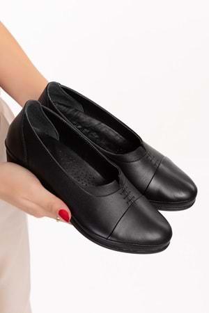 Gondol Kadın Hakiki Deri Topuklu Ayakkabı msa.67 - Siyah - 41