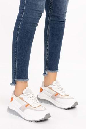 Gondol Sneakers Renkli Günlük Spor Ayakkabı mrs.59119 - Beyaz - 36