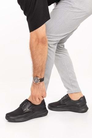 Gondol Erkek Hakiki Deri Günlük Rahat Ortopedik Ayakkabı flex.1900 - Siyah - 40