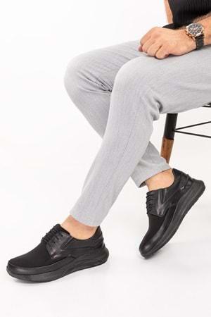 Gondol Erkek Hakiki Deri Günlük Rahat Ortopedik Ayakkabı flex.1900 - Siyah - 40