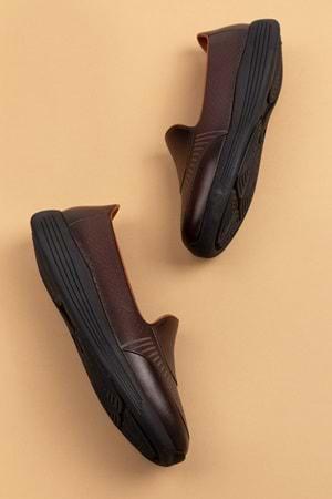 Gondol Kadın Hakiki Deri Hafif Taban Klasik Günlük Ayakkabı at.4218 - Kahverengi - 40