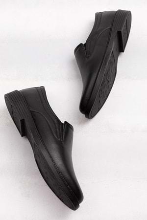 Gondol Erkek Hakiki Deri Günlük Klasik Ayakkabı ban.6010 - Siyah - 40