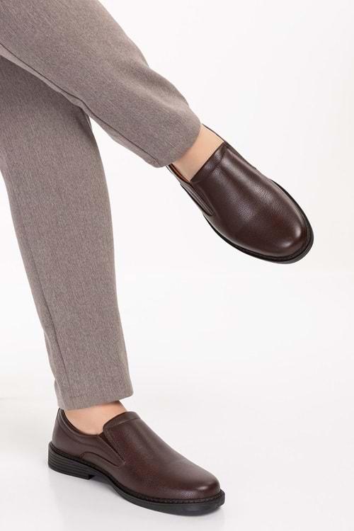 Gondol Erkek Hakiki Deri Günlük Klasik Ayakkabı ban.6010 - Kahverengi - 40